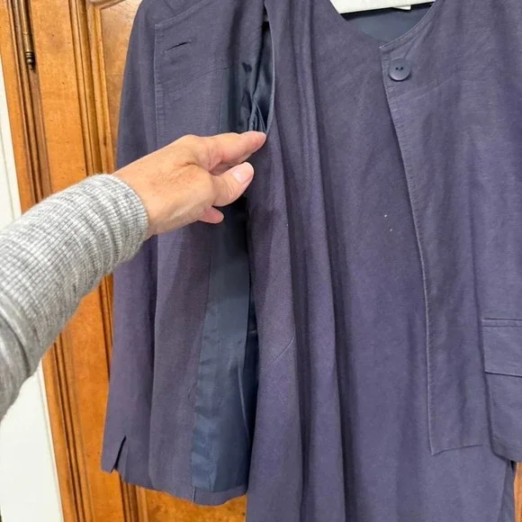 Navy Talbots linen blazer and maxi dress - Picture 4 of 5